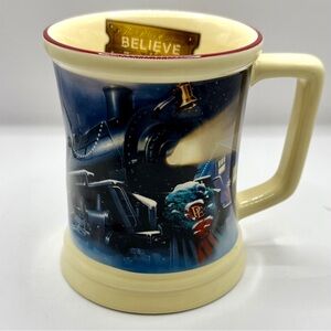 The Polar Express BELIEVE Ticket Mug Ceramic Train Snowman S21